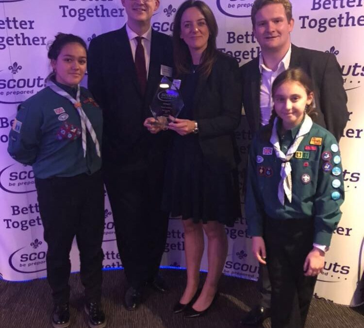 Thrilled to receive award from The Scout Association